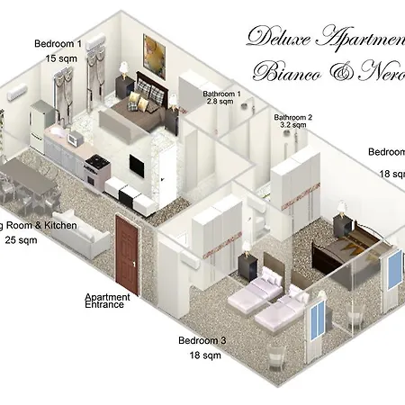 Apartamento Apartment Black & White *